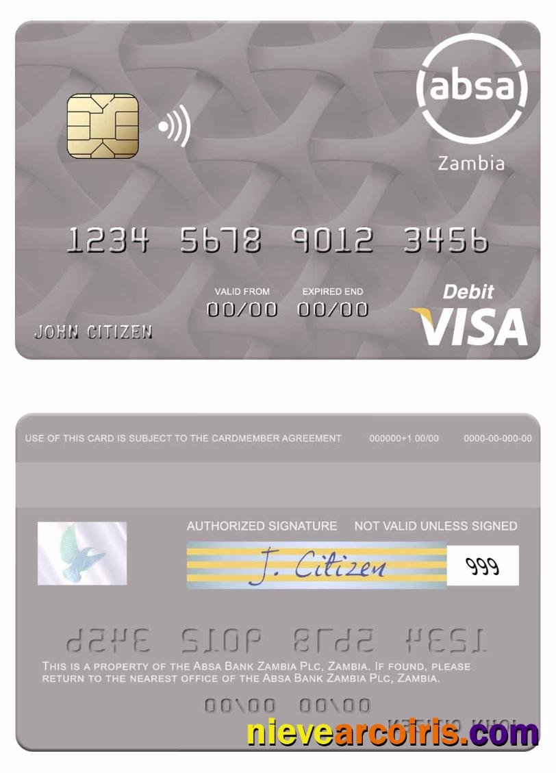 Zambia Absa Bank Zambia Plc visa debit card